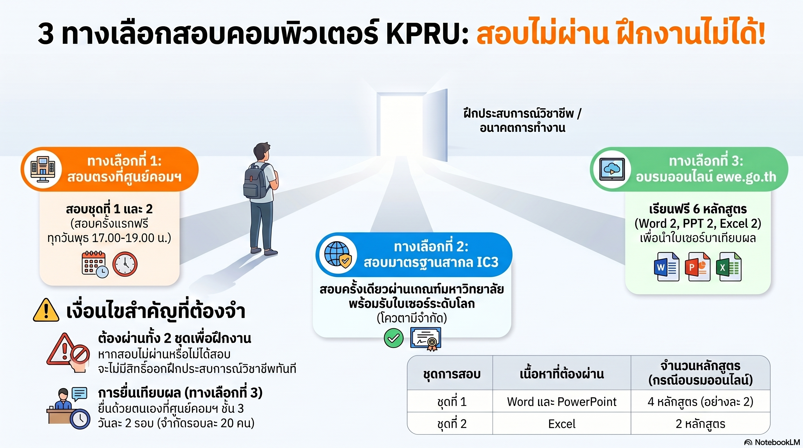 3 ทางเลือกของนักศึกษา