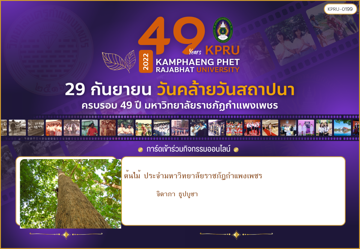 ใบเข้าร่วมกิจกรรมออนไลน์ ของ จิดาภา ธูปบูชา