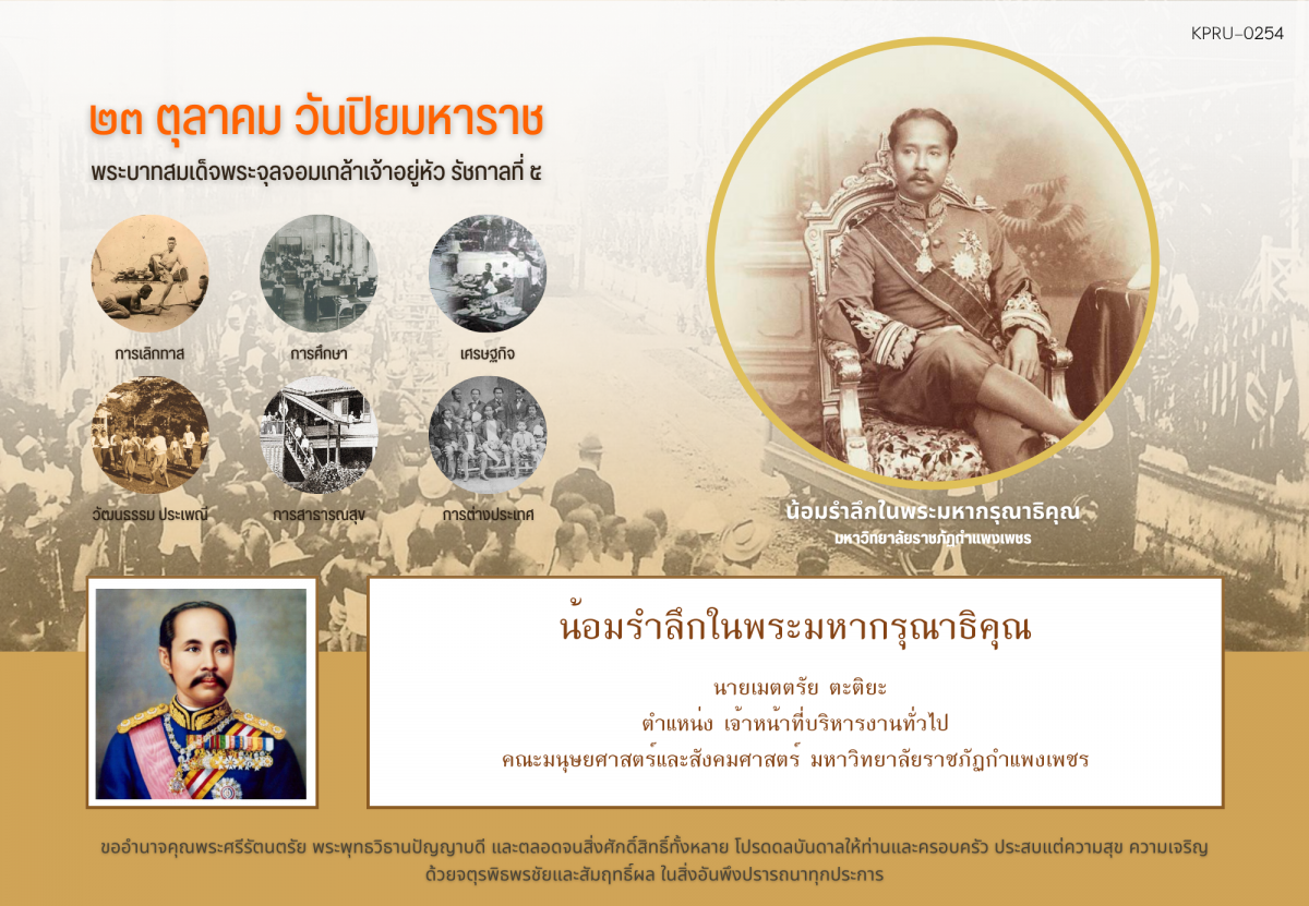 ใบเข้าร่วมกิจกรรมออนไลน์ ของ นายเมตตรัย ตะติยะ