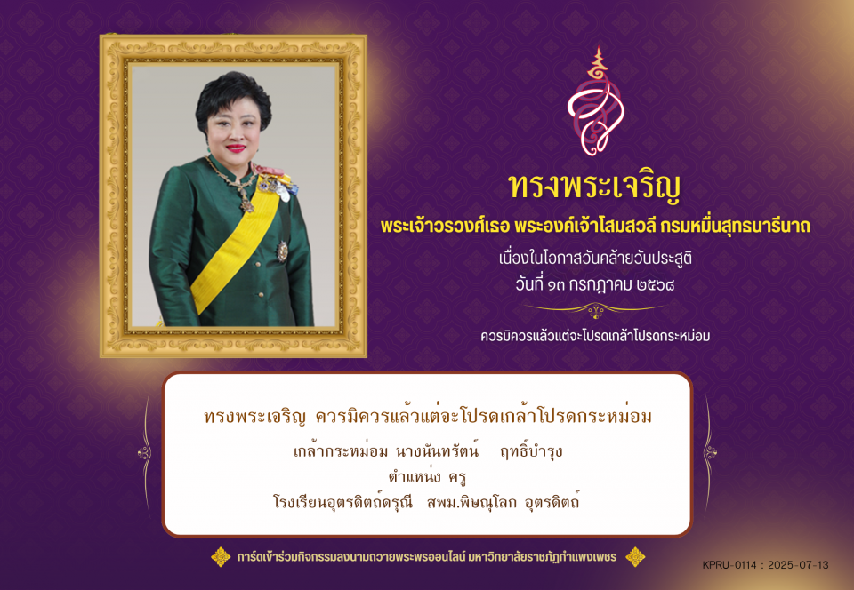 ใบเข้าร่วมลงนามถวายพระพร ของ นางนันทรัตน์   ฤทธิ์บำรุง
