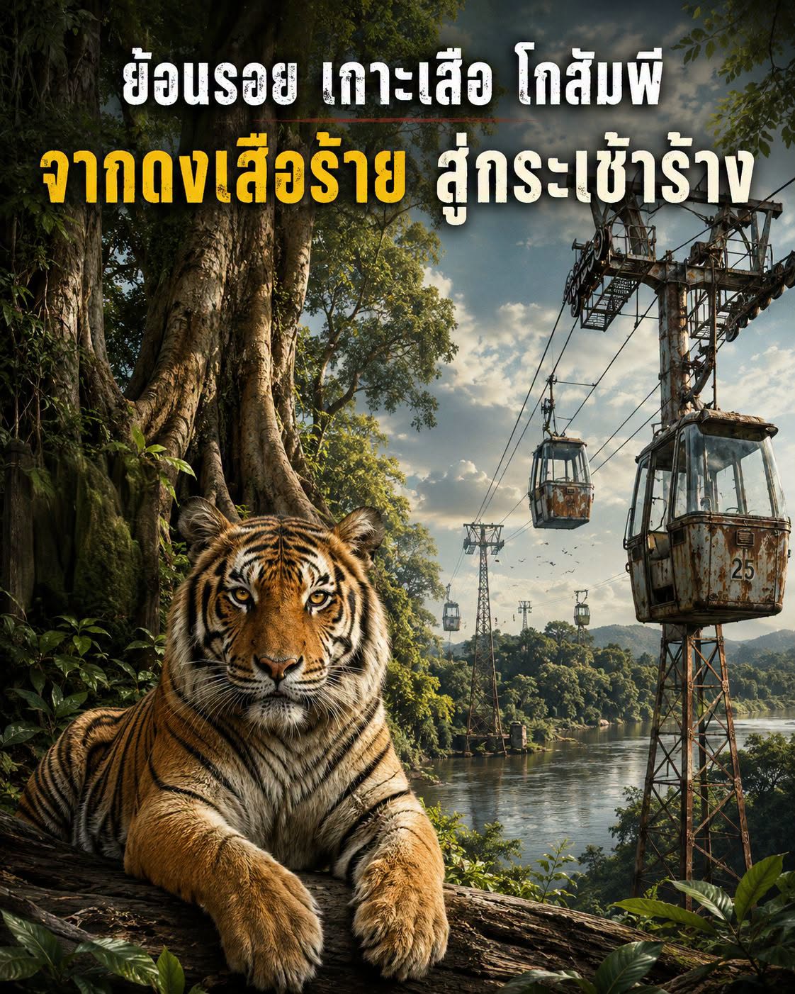จากดงเสือร้าย สู่กระเช้าลอยฟ้าทิ้งร้าง เรื่องจริงของ “เกาะเสือ” กลางแม่น้ำปิง