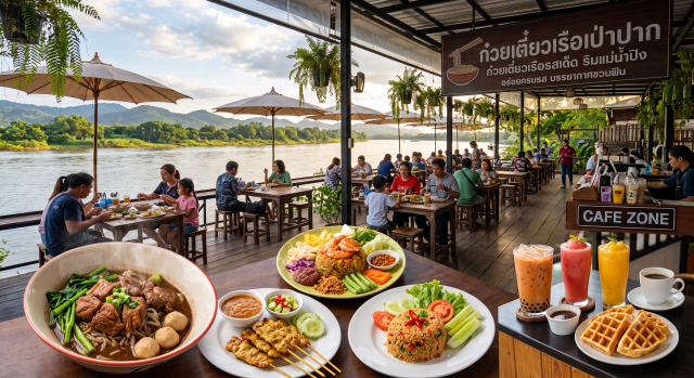 เป่าปาก กำแพงเพชร ร้านนั่งชิลบรรยากาศดี ครบทั้งอาหาร เครื่องดื่ม และความสนุกยามค่ำคืน