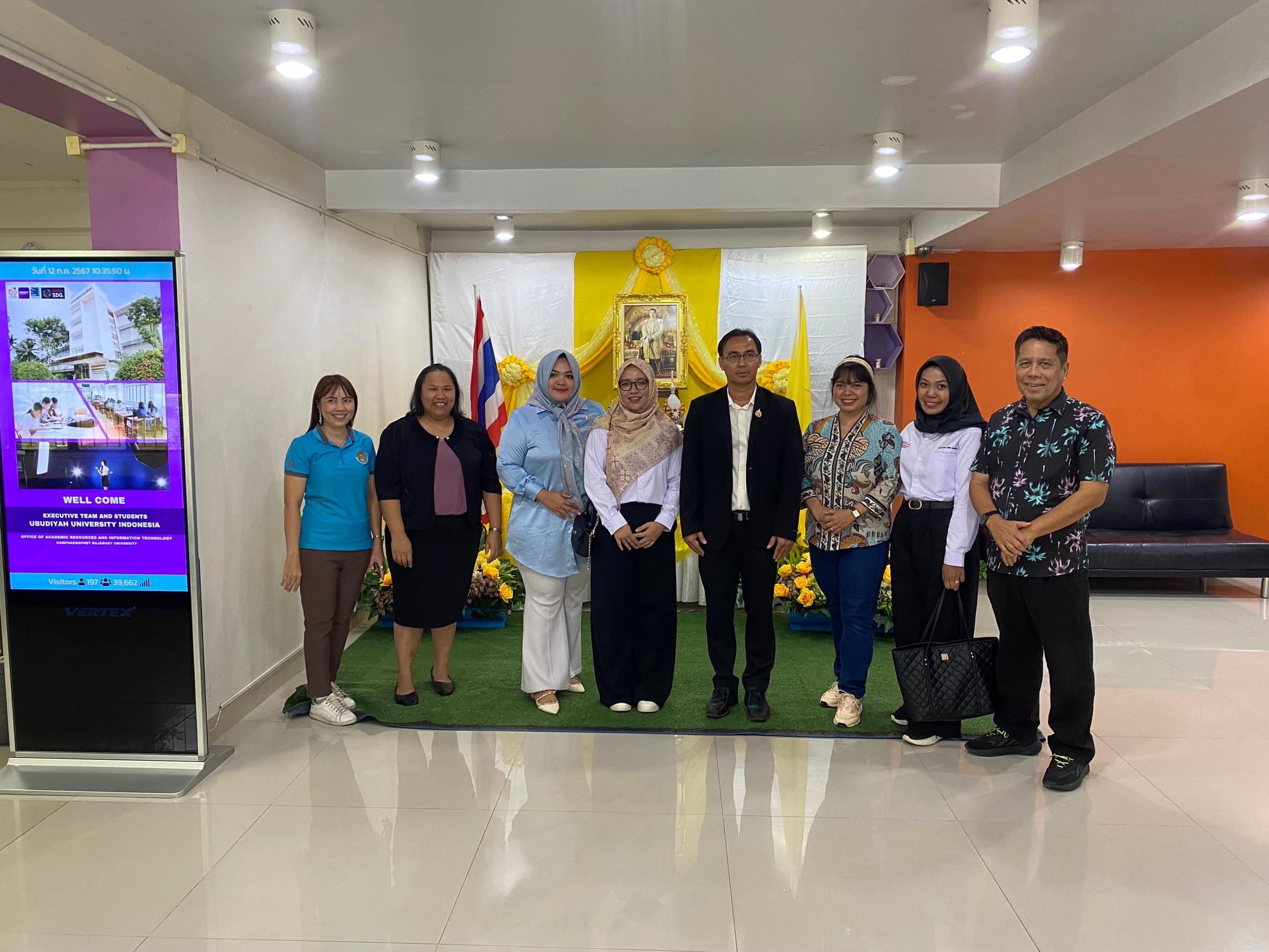 2. วันที่ 12 กรกฏาคม 2567 ยินดีต้อนรับ คณะผู้บริหารและนักศึกษาจากมหาวิทยาลัย Ubudiyah University Indonesia ประเทศสาธารณรัฐอินโดนีเซีย