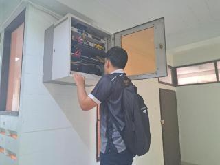 1. แก้ไขเหตุขัดข้องระบบเครือข่ายอินเทอร์เน็ตหอพักหญิง